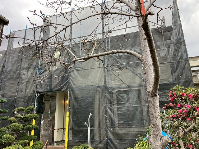 大垣市｜「せっかく足場があるので」外壁補修と合わせた平板瓦屋根の点検依頼！